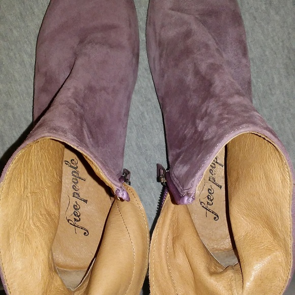 FREE PEOPLE Lavender Purple Suede Boots - Picture 4 of 5